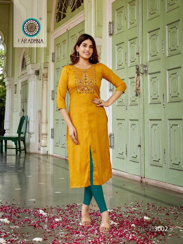 Aradhna Fashion Trend Vol 3 Designer Embroidery Kurti Collection